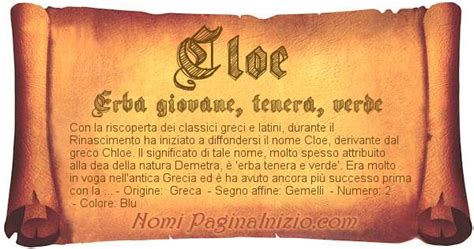 Il significato e la storia del nome Cloé 